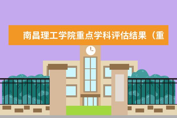 南昌理工学院重点学科评估结果（重点学科名单）