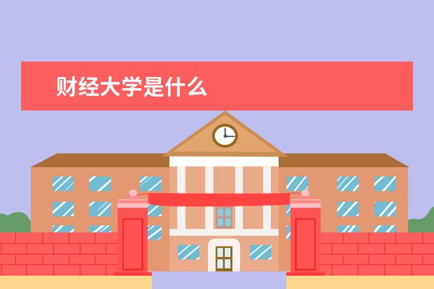 财经大学是什么