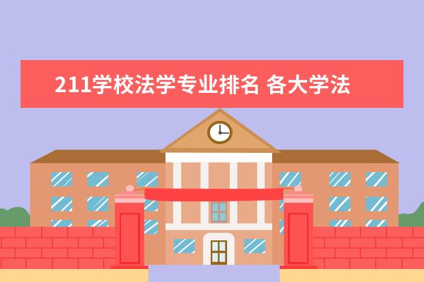 211学校法学专业排名 各大学法学专业排名