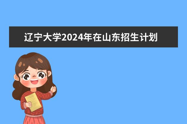 辽宁大学2024年在山东招生计划