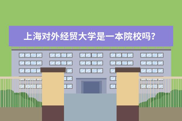 上海对外经贸大学是一本院校吗？