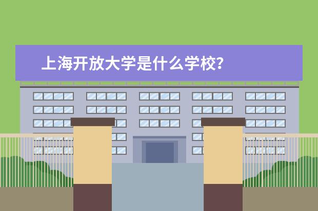 上海开放大学是什么学校？