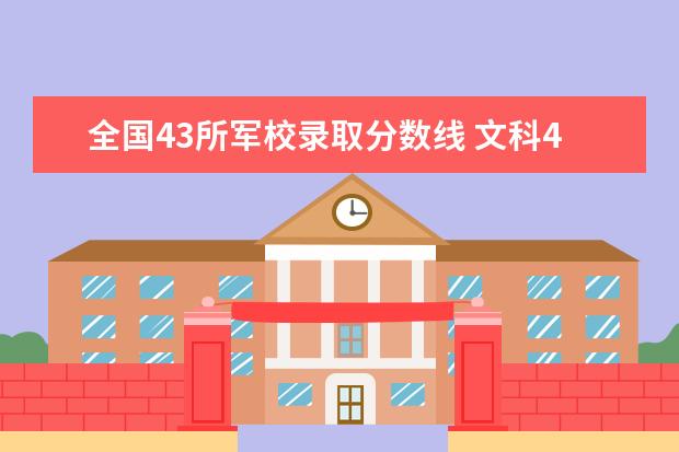 全国43所军校录取分数线 文科450分左右的军校