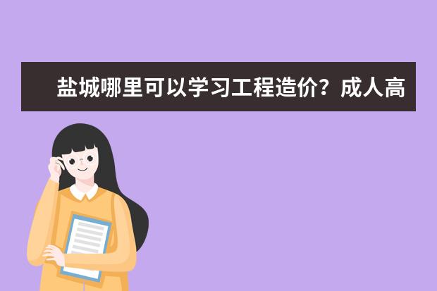 盐城哪里可以学习工程造价？成人高考学校之类的。